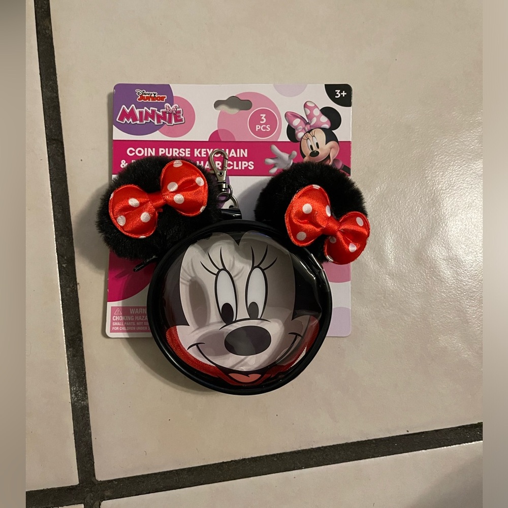 Disney Minnie Mouse Red and Black Coin Purse Set